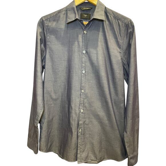 Paul Smith Exclusive Barneys NY Men Medium Indigo Denim 100%ā Cotton Button Up - Picture 6 of 12
